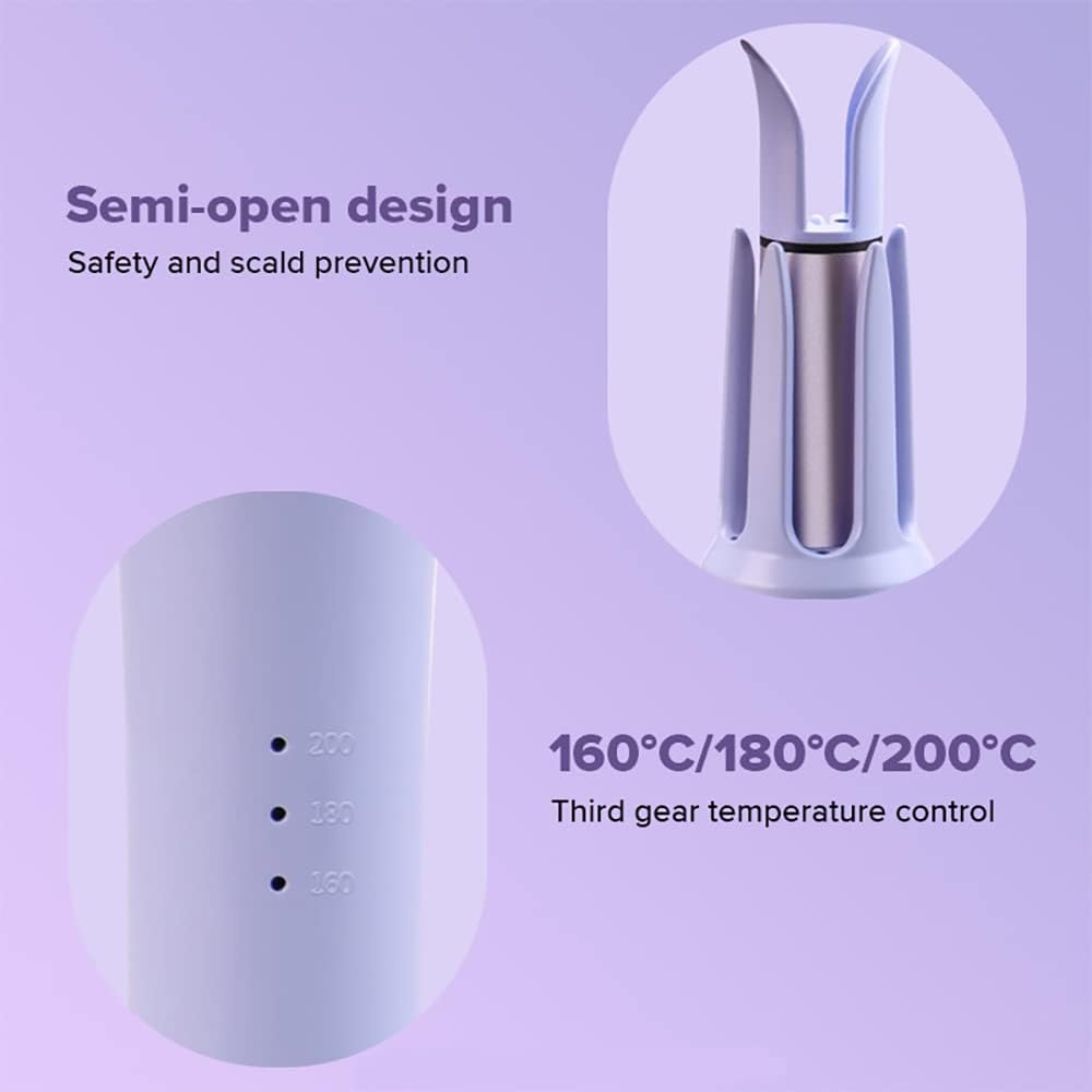 Product with semi-open design and temperature control features on a purple background