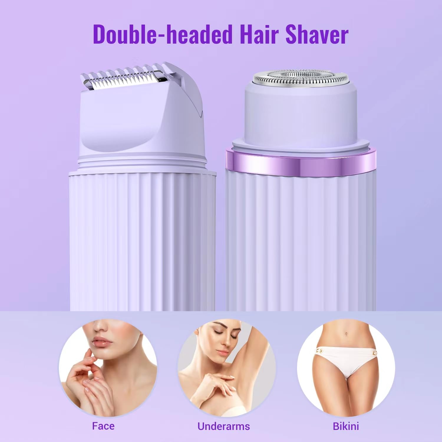 Double-Head Electric Shaver for UAE Women, Waterproof, Wet & Dry