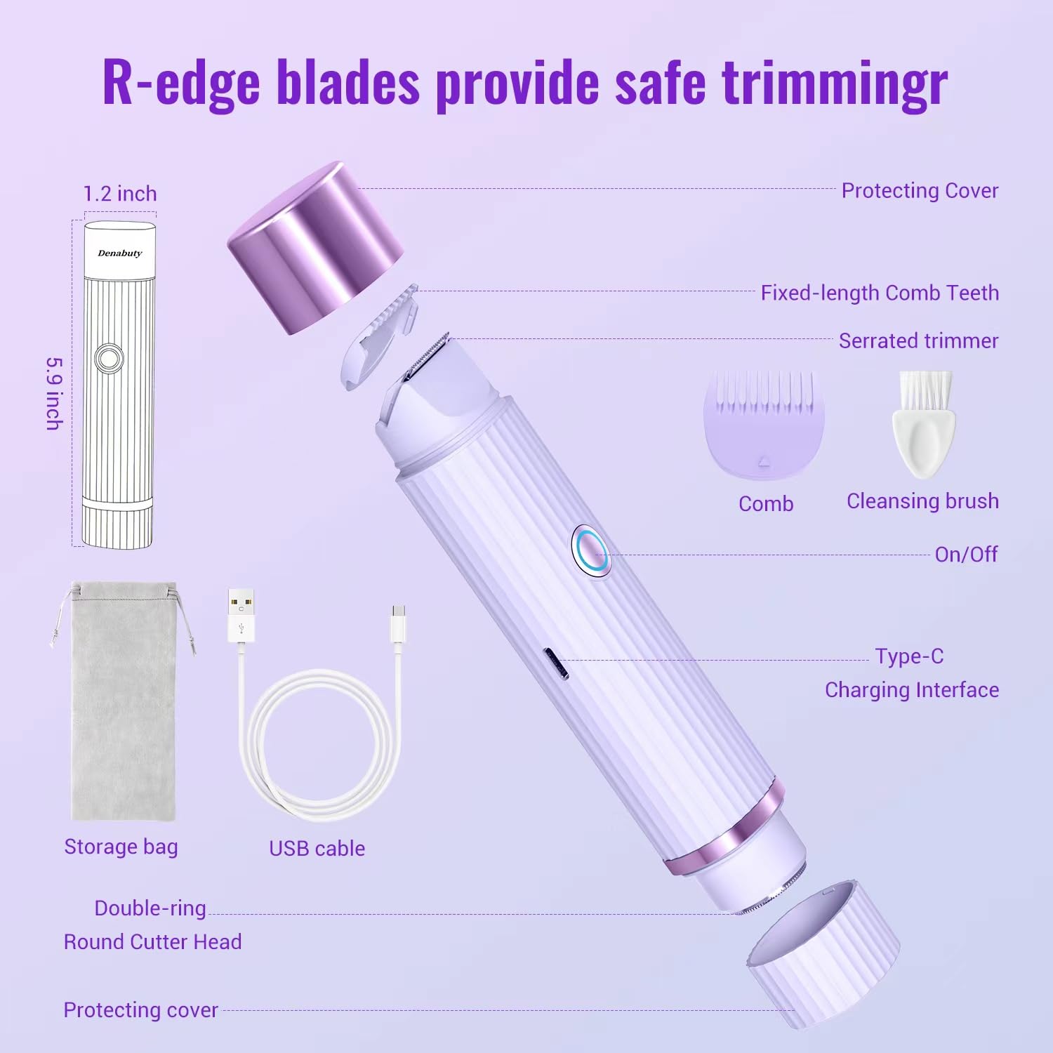 Double-Head Electric Shaver for UAE Women, Waterproof, Wet & Dry
