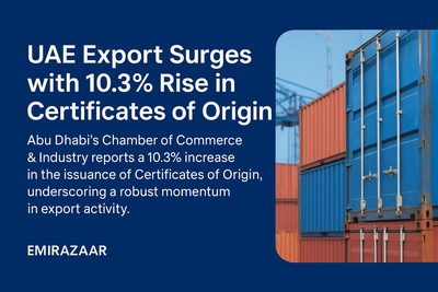 UAE Export Surges with 10.3% Growth in Certificates of Origin