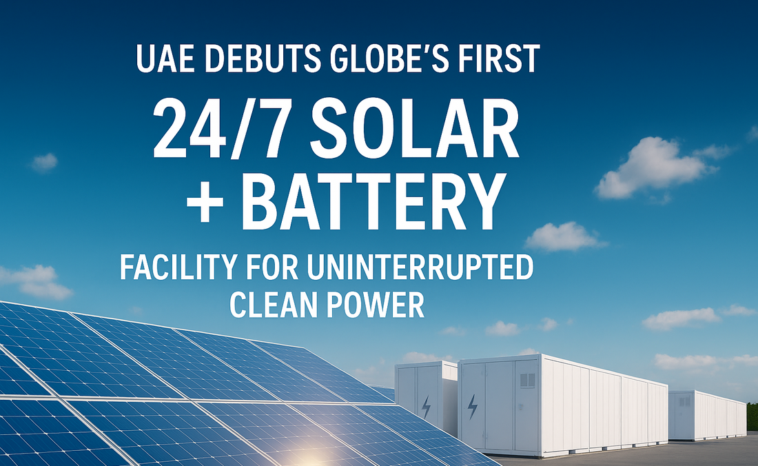 🌞 UAE Powers Ahead: World’s First 24/7 Solar + Battery Facility Announced