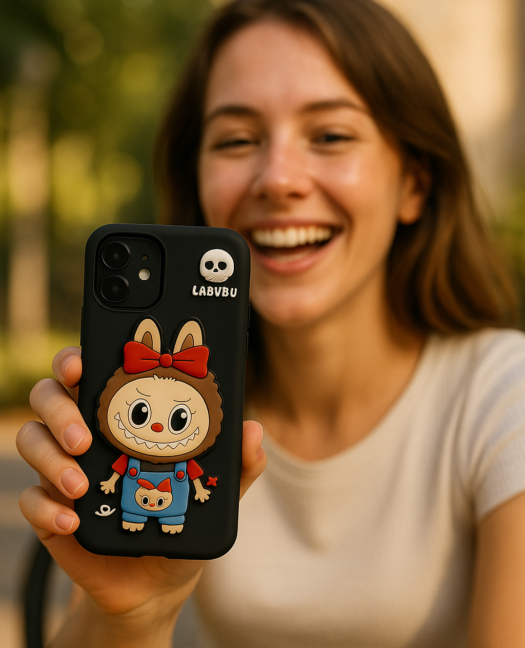 Labubu 3D Cartoon Silicone iPhone Case – Cute & Shockproof Cover UAE