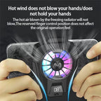 مبرد هاتف للألعاب، مروحة تبريد iPhone مع إضاءة LED RGB - مبرد Hyper Chill المحمول الجديد
