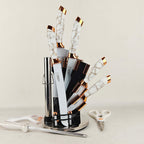 Professional Rose Gold Knife Set (6Pcs) – Stylish Chef Tools with Holder