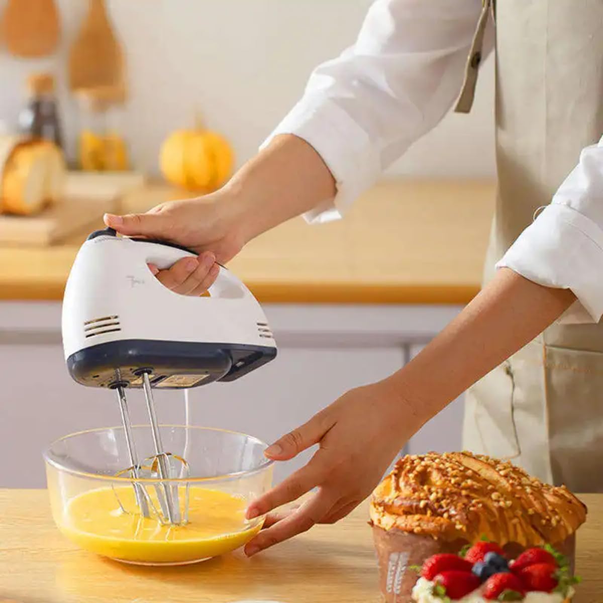 Super Hand Mixer 7-Speed Electric with Stainless Steel Attachments – UAE Baking Essential