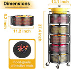 360° Rotating Fruit & Vegetable Basket Bowls with Wheels | Emirazaar