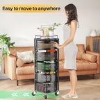 360° Rotating Fruit & Vegetable Basket Bowls with Wheels | Emirazaar