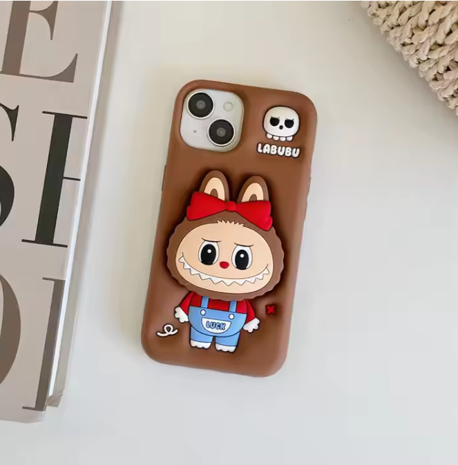 Labubu 3D Cartoon Silicone iPhone Case – Cute & Shockproof Cover UAE