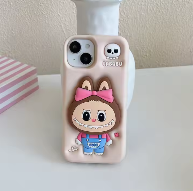 Labubu 3D Cartoon Silicone iPhone Case – Cute & Shockproof Cover UAE