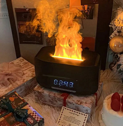 مكبر صوت بلوتوث مع ساعة منبه ومرطب - جهاز ذكي 3 في 1 بجانب السرير | الإمارات العربية المتحدة