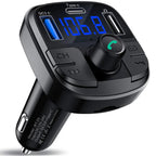 جهاز إرسال FM للسيارة يعمل بتقنية بلوتوث وMP3 - شاحن USB مع مُعدّل FM | Emirazaar الإمارات العربية المتحدة