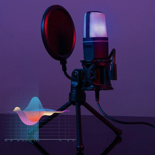 ميكروفون سطح المكتب للألعاب الرياضية الإلكترونية RGB - ميكروفون مكثف SF-666R مع خاصية تقليل الضوضاء | Emirazaar الإمارات العربية المتحدة