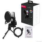 ميكروفون سطح المكتب للألعاب الرياضية الإلكترونية RGB - ميكروفون مكثف SF-666R مع خاصية تقليل الضوضاء | Emirazaar الإمارات العربية المتحدة