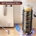 360° Rotating Fruit & Vegetable Basket Bowls with Wheels | Emirazaar