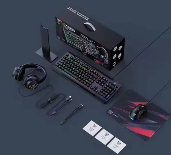 مجموعة ألعاب G32 USB - لوحة مفاتيح RGB، ماوس، سماعة رأس، لوحة ماوس وجهاز تحكم عن بُعد | Emirazaar الإمارات العربية المتحدة