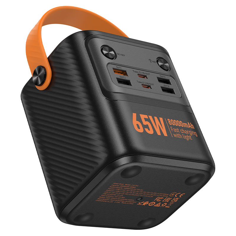 Hoco J152 Pro Power Bank 80000mAh – 65W Fast Charging Portable Power Station