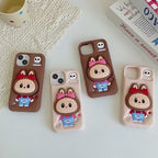 Labubu 3D Cartoon Silicone iPhone Case – Cute & Shockproof Cover UAE