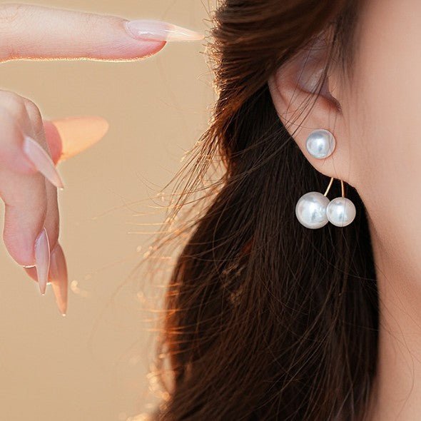 Retro Creative Women'S Pearl Cherry Earrings