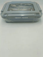 Gray food container with 'SWEET FOOD' text on a white background