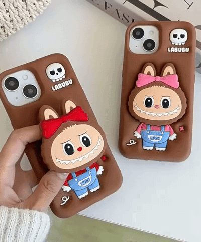 Labubu 3D Cartoon Silicone iPhone Case – Cute & Shockproof Cover UAE