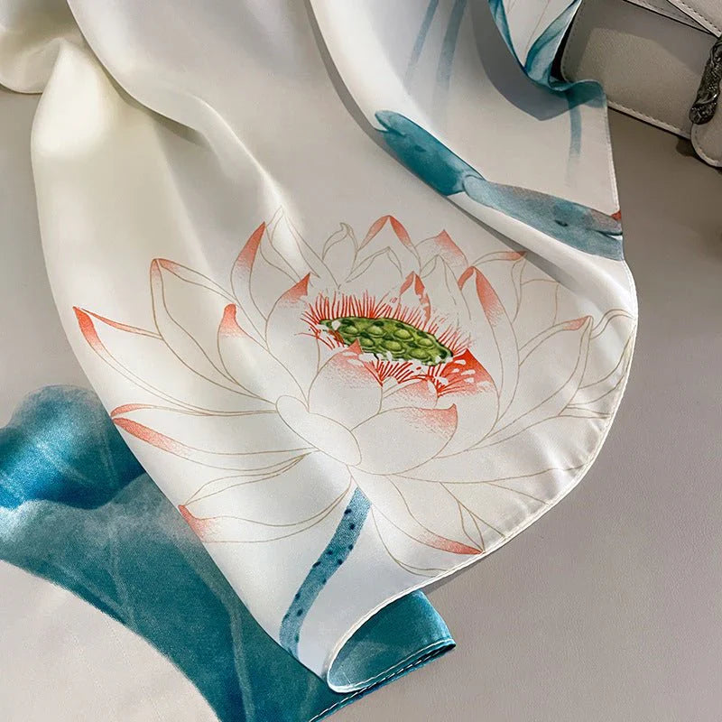 All-Season Warm Silk Scarf – AC Shawl & Beach Wrap | Elegant Lightweight UAE Style